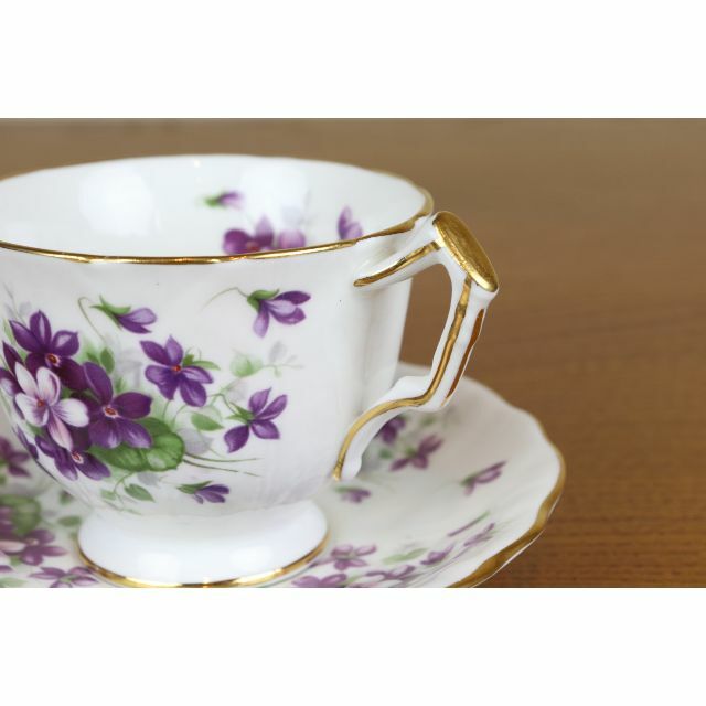 Aynsley China - エインズレイ バイオレット デュオ カップ Aynsley China - エインズレイ バイオレット デュオ カップ