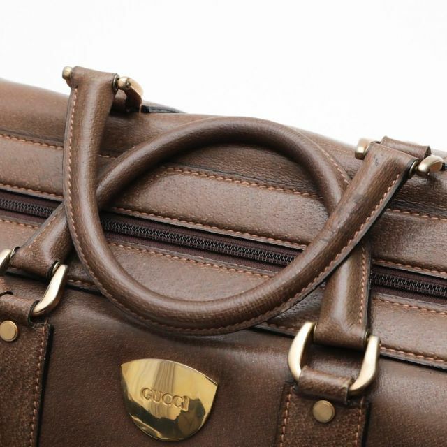 グッチ ボストンバッグ 旅行かばん ピッグスキン ドラム型