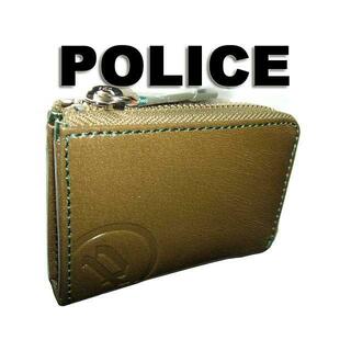 ポリス(POLICE)のポリス ラウンドファスナー式小銭入れ PA-5601 カーキ(コインケース/小銭入れ)