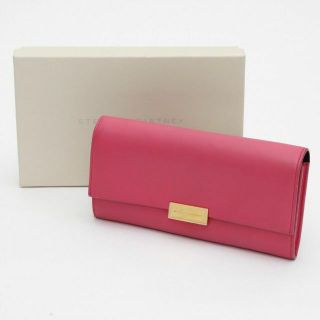 ステラマッカートニー(Stella McCartney)のステラ マッカートニー 長財布 ロングウォレット フラップ ピンク レザー 本革(財布)