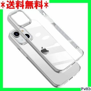 V iPhone13 用 ケース クリア カバー 透明 薄 ス シルバー 277(モバイルケース/カバー)