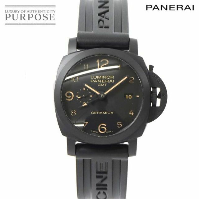 パネライ PANERAI ルミノール1950 セラミカ 3デイズ GMT PAM00441 メンズ 腕時計 デイト 裏スケルトン 自動巻き Luminor VLP 90188458