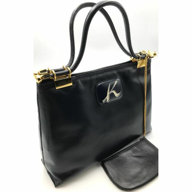Kitamura - キタムラ トートバッグ 本革 紺 キーホルダーポーチ付き 箱