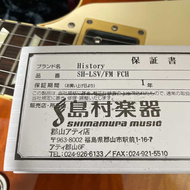 History SH-LSV / FM FCH Heritage Wood - エレキギター