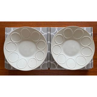 ミナペルホネン(mina perhonen)のミナペルホネン　tambourineタンバリン　プレート小White2枚(食器)