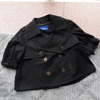 バーバリーブルーレーベル(BURBERRY BLUE LABEL)の美品★BURBERRY//ショートトレンチ★黒(トレンチコート)