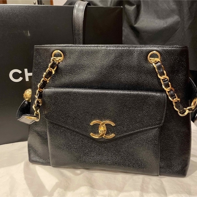 SALE中　CHANEL  キャビアスキン　ショルダーバッグ　美品