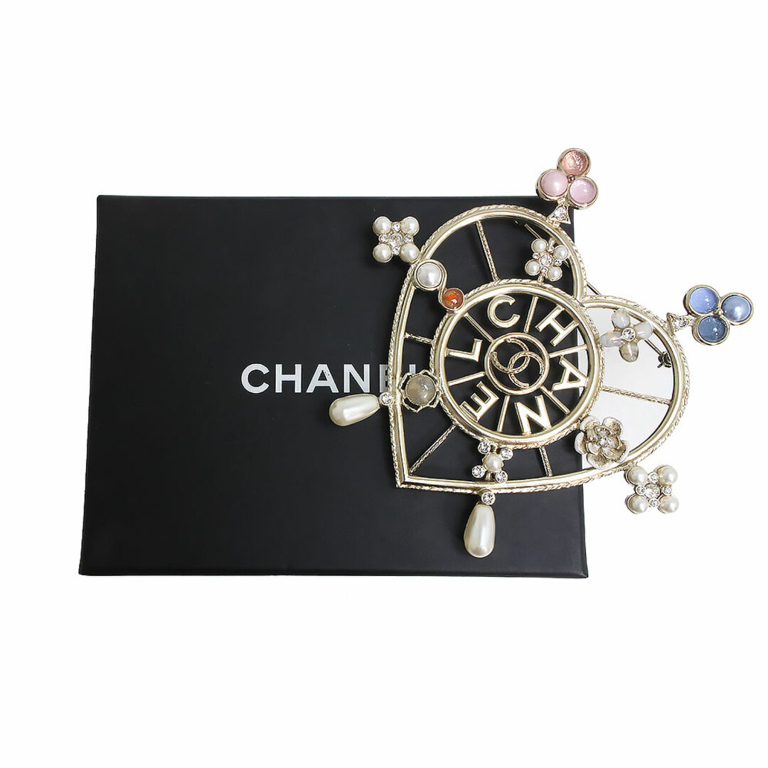 レア　シャネル　Chanel ココマーク　白黒　パール　シルバー　ブローチ