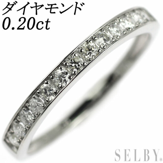 Pt950 ダイヤモンド リング 0.20ct ハーフエタニティ レディースのアクセサリー(リング(指輪))の商品写真