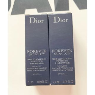 ディオール(Dior)の【2個セット】Diorスキンフォーエヴァーフルイドグロウ1n(ファンデーション)