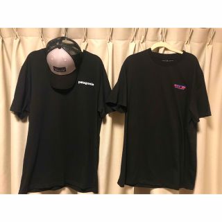 パタゴニア(patagonia)のパタゴニア  Patagonia tシャツ キャップ　黒　(Tシャツ/カットソー(半袖/袖なし))