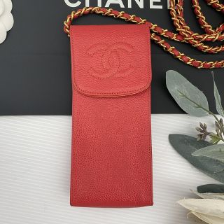 在庫処分・数量限定 極美品 シャネル キャビアスキン チェーン
