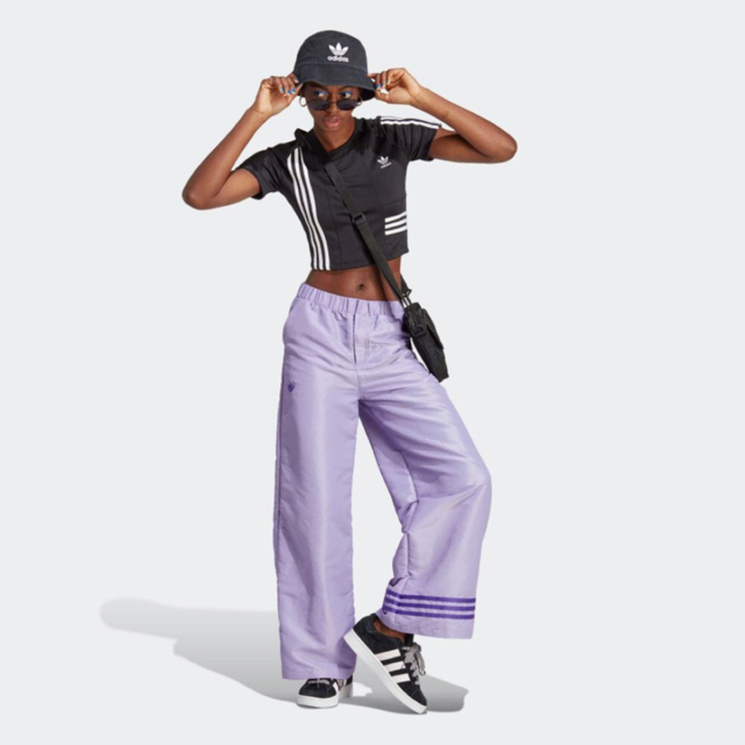 adidas - blackpink着用 adidas originals ワイドレッグパンツXLの通販