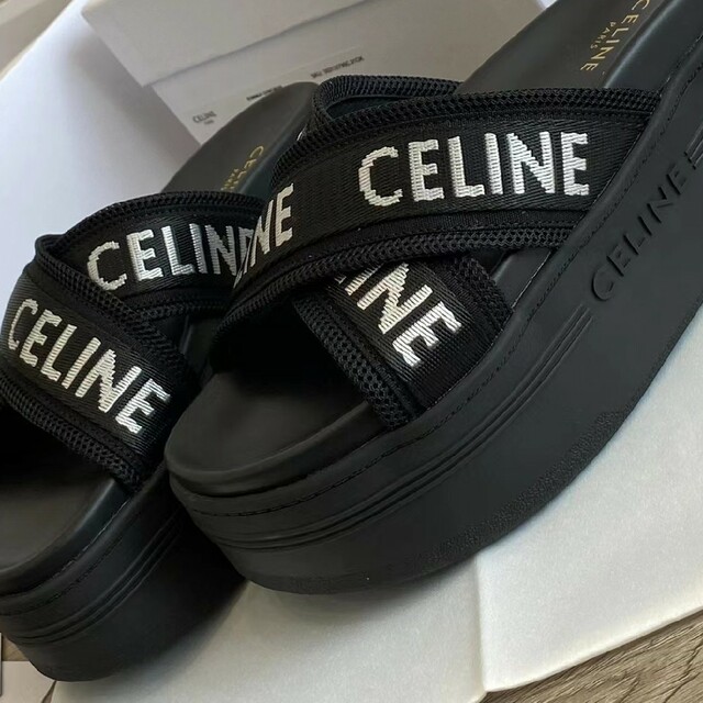西日本産 CELINE☆セリーヌ サンダル 厚底 美品箱付 - 通販 - www