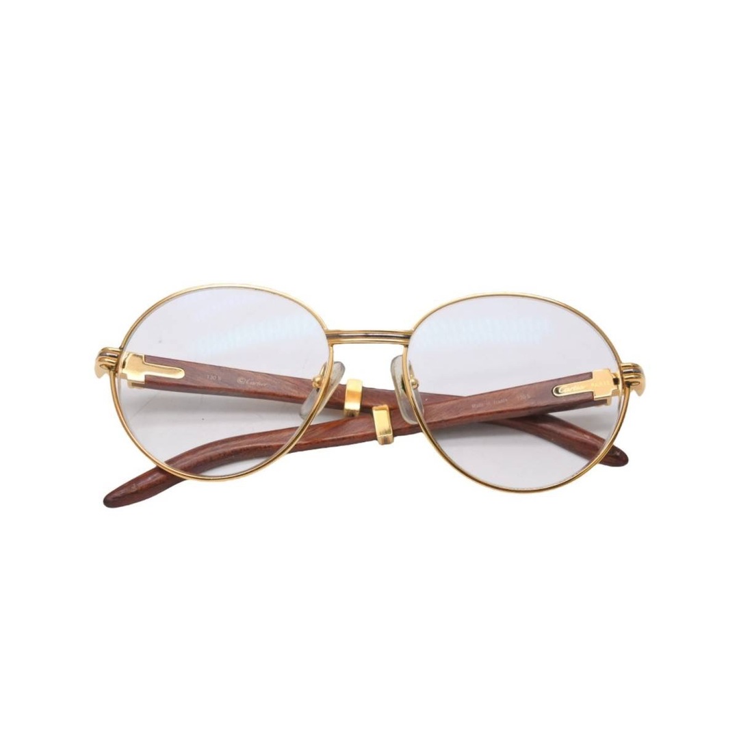 Cartier - Cartier カルティエ メガネ 眼鏡 ウッド テンプル Cartier - Cartier カルティエ メガネ 眼鏡 ウッド テンプル