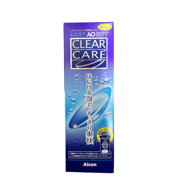 clear crea(クリアクレア)のエーオーセプト　クリアケア　コンタクトレンズ洗浄液 360ml 3本セット インテリア/住まい/日用品の日用品/生活雑貨/旅行(日用品/生活雑貨)の商品写真