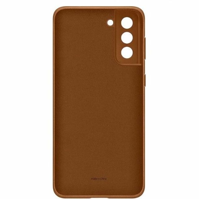 SAMSUNG(サムスン)のGalaxy S21+ Leather Back レザー カバー 純正品　茶 スマホ/家電/カメラのスマホアクセサリー(Androidケース)の商品写真