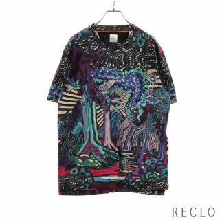 ポールスミス(Paul Smith)のドリーマー Tシャツ カットソー クルーネック 総柄 ネイビー マルチカラー(Tシャツ/カットソー(半袖/袖なし))