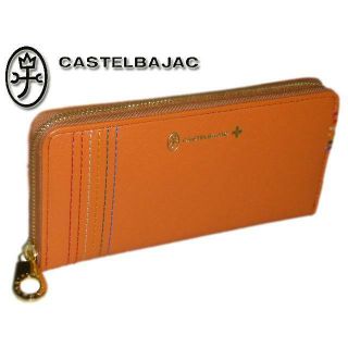 カステルバジャック(CASTELBAJAC)のカステルバジャック シェスト ラウンドファスナー長財布 027605 オレンジ(長財布)