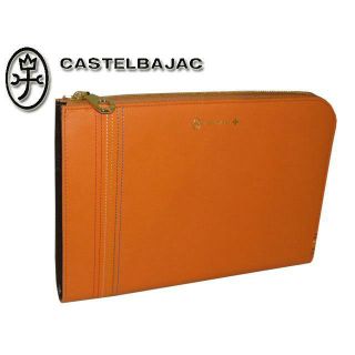 カステルバジャック(CASTELBAJAC)のカステルバジャック シェスト クラッチバッグ 30cm 027224 オレンジ(セカンドバッグ/クラッチバッグ)