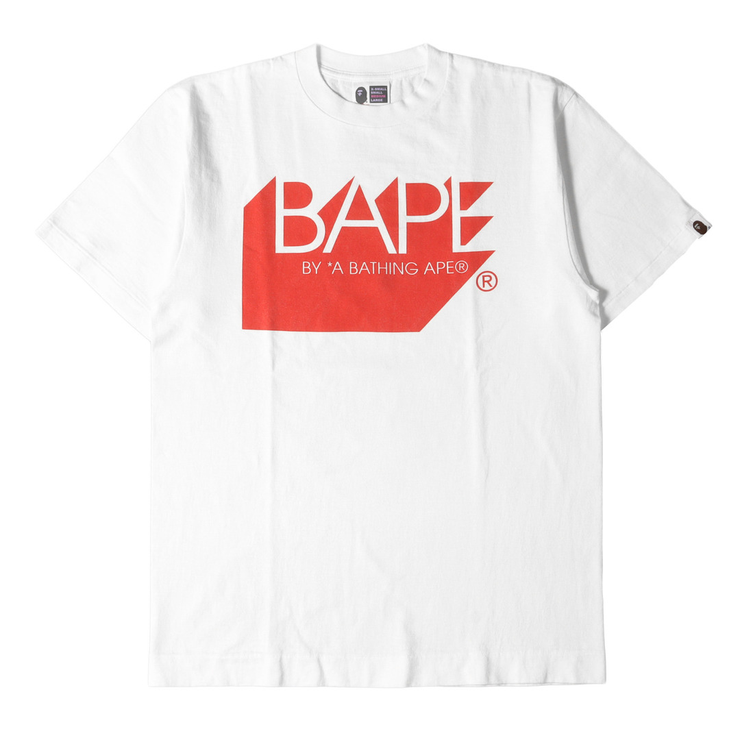 A BATHING APE ア ベイシング エイプ Tシャツ サイズ:M 00s タグロゴ クルーネック Tシャツ ホワイト 白 トップス カットソー 半袖 【メンズ】