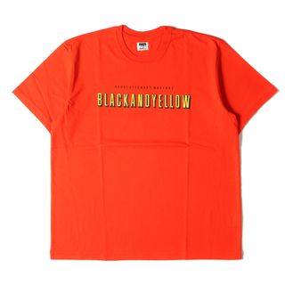 ラッツ(RATS)のRATS ラッツ Tシャツ サイズ:M 22SS BLACK AND YELLOWロゴ クルーネックTシャツ SHADOW TEE オレンジ トップス カットソー 半袖 【メンズ】(Tシャツ/カットソー(半袖/袖なし))