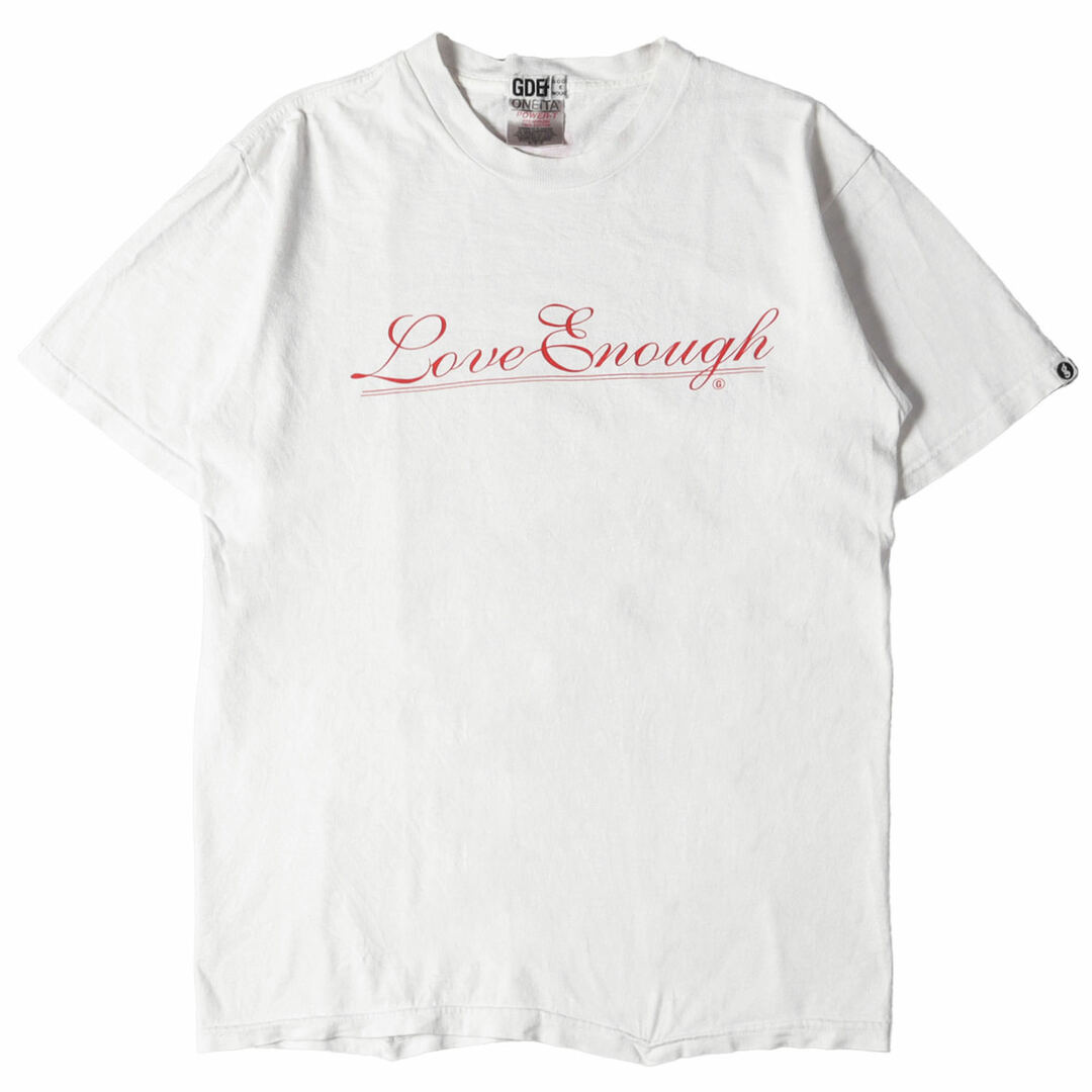 GOOD ENOUGH グッドイナフ Tシャツ サイズ:M 90s Love Enoughロゴ クルーネックTシャツ 1999年製 / ONEITAボディ ホワイト 白 トップス カットソー 半袖【メンズ】