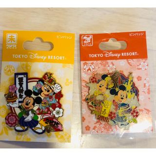 ディズニー(Disney)のディズニー　お正月　ピンバッジ (キャラクターグッズ)