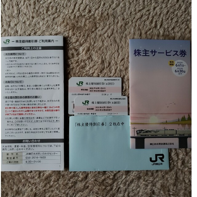 JR(ジェイアール)のJR東日本株主優待券 チケットの乗車券/交通券(鉄道乗車券)の商品写真