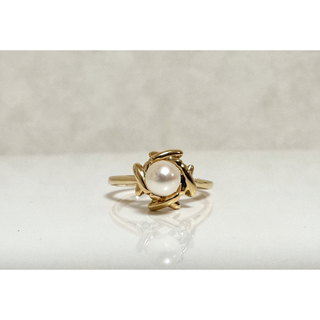 ティファニー(Tiffany & Co.)のTiffany&Co.   アコヤベビーパールリング  K18(リング(指輪))