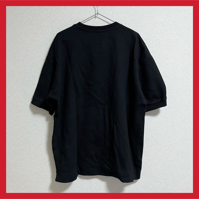 ZARA(ザラ)の【50％OFF♪︎数回着用のみ】ザラ　半袖スウェット　ブラック　XL メンズのトップス(Tシャツ/カットソー(半袖/袖なし))の商品写真