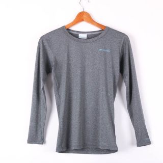 コロンビア(Columbia)のコロンビア 長袖Tシャツ ロゴT ラウンドネック トップス トレッキング アウトドア ストレッチ レディース Mサイズ グレー Columbia(Tシャツ(長袖/七分))