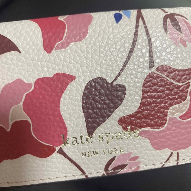 kate spade new york(ケイトスペードニューヨーク)のケイトスペード   三つ折り財布　花柄ピンク　美品 レディースのファッション小物(財布)の商品写真