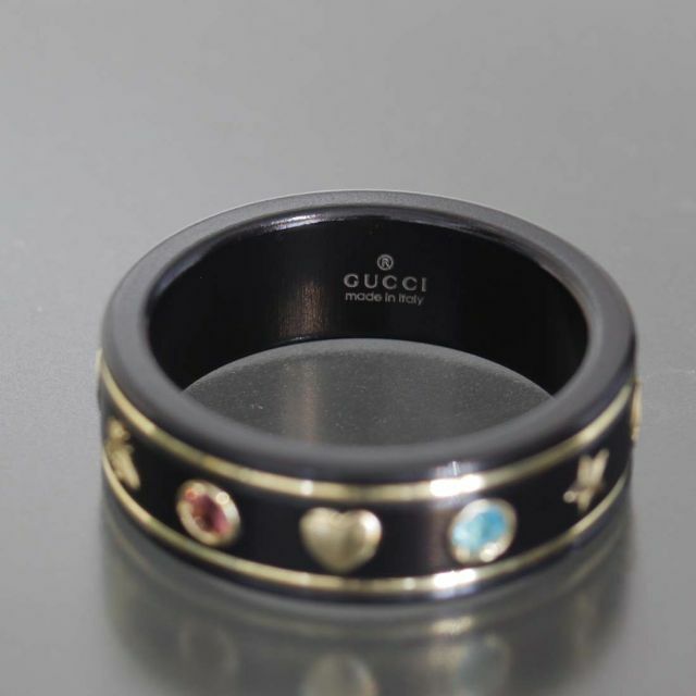 GUCCI - グッチ GUCCI マルチストーン アイコン リング 18号 K18 コランダム - リング(指輪) GUCCI - グッチ GUCCI マルチストーン アイコン リング 18号 K18 コランダム - リング(指輪)