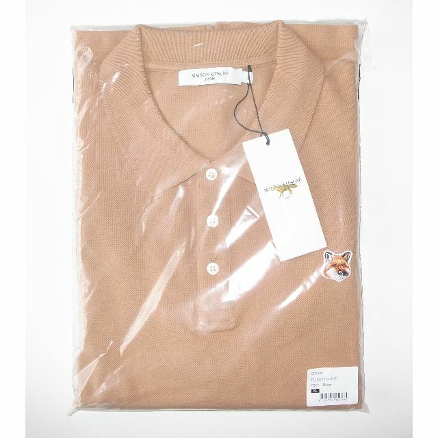 MAISON KITSUNE'(メゾンキツネ)のmaison kitsune fox head ポロ シャツ XL beige メンズのトップス(ポロシャツ)の商品写真