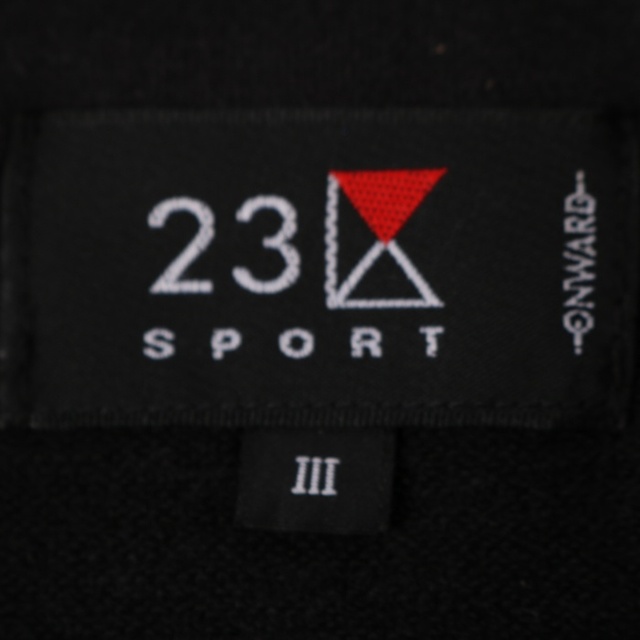 23区スポーツゴルフレディースジップアップ半袖シャツブラックＭサイズ
