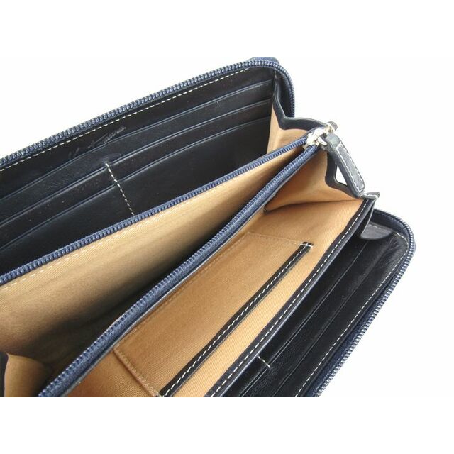 キタムラ kitamura 革 ラウンドジップ 長財布 黒