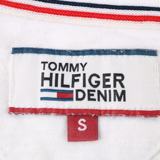 TOMMY HILFIGER(トミーヒルフィガー)のトミーヒルフィガー 長袖Tシャツ ロゴ 袖デザイン バックプリント コットン トップス メンズ Sサイズ ホワイト TOMMY HILFIGER メンズのトップス(Tシャツ/カットソー(七分/長袖))の商品写真