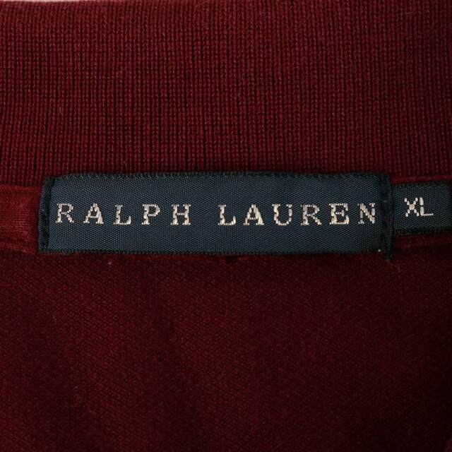 Ralph Lauren(ラルフローレン)のラルフローレン 半袖ポロシャツ 無地 ポニーロゴ 大きいサイズ ストレッチ トップス レディース XLサイズ ワインレッド RALPH LAUREN レディースのトップス(ポロシャツ)の商品写真