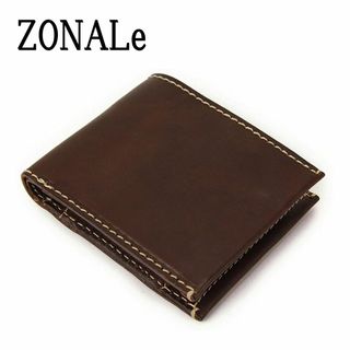 ZONALe - 31043　ZONALe　ゾナール　二つ折り財布　ダークブラウン