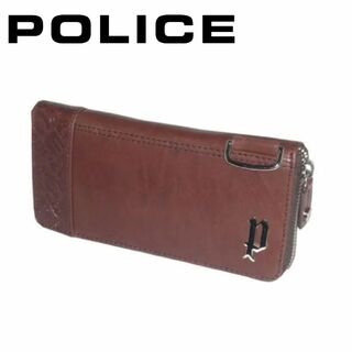 ポリス(POLICE)のPA-56104　0553　ポリス　ラウンドファスナー式長財布　ダークブラウン(長財布)