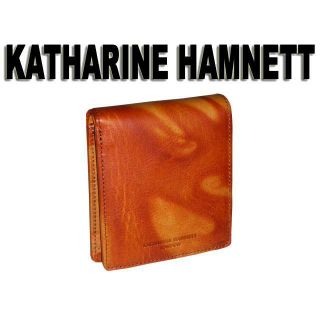 キャサリンハムネット(KATHARINE HAMNETT)の490-59200 【キャサリン ハムネット】 二つ折り財布 オレンジ 『新品』(折り財布)