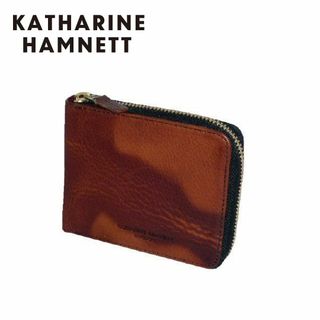 キャサリンハムネット(KATHARINE HAMNETT)の490-59209 【キャサリン ハムネット】 二つ折り財布 チョコ 『新品』(折り財布)