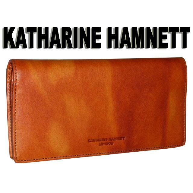 KATHARINE HAMNETT(キャサリンハムネット)の490-59203 【キャサリン ハムネット】 長財布 オレンジ 『新品』 メンズのファッション小物(長財布)の商品写真