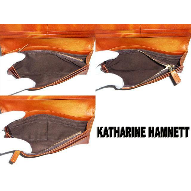 KATHARINE HAMNETT(キャサリンハムネット)の490-59203 【キャサリン ハムネット】 長財布 オレンジ 『新品』 メンズのファッション小物(長財布)の商品写真