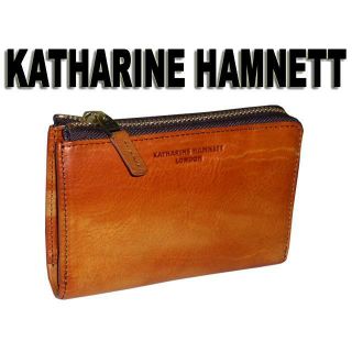 キャサリンハムネット(KATHARINE HAMNETT)の490-59202 【キャサリン ハムネット】 財布 オレンジ 『新品』(折り財布)