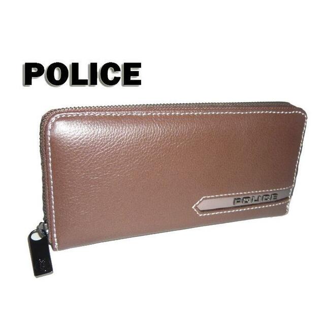 POLICE(ポリス)のPA-56902　0509 ポリス メタリックシリーズ 財布 ブラウン メンズのファッション小物(長財布)の商品写真