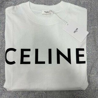 celine - イタリア製　CELINE セリーヌ ロゴプリント 半袖 ルーズ Tシャツ 白 S