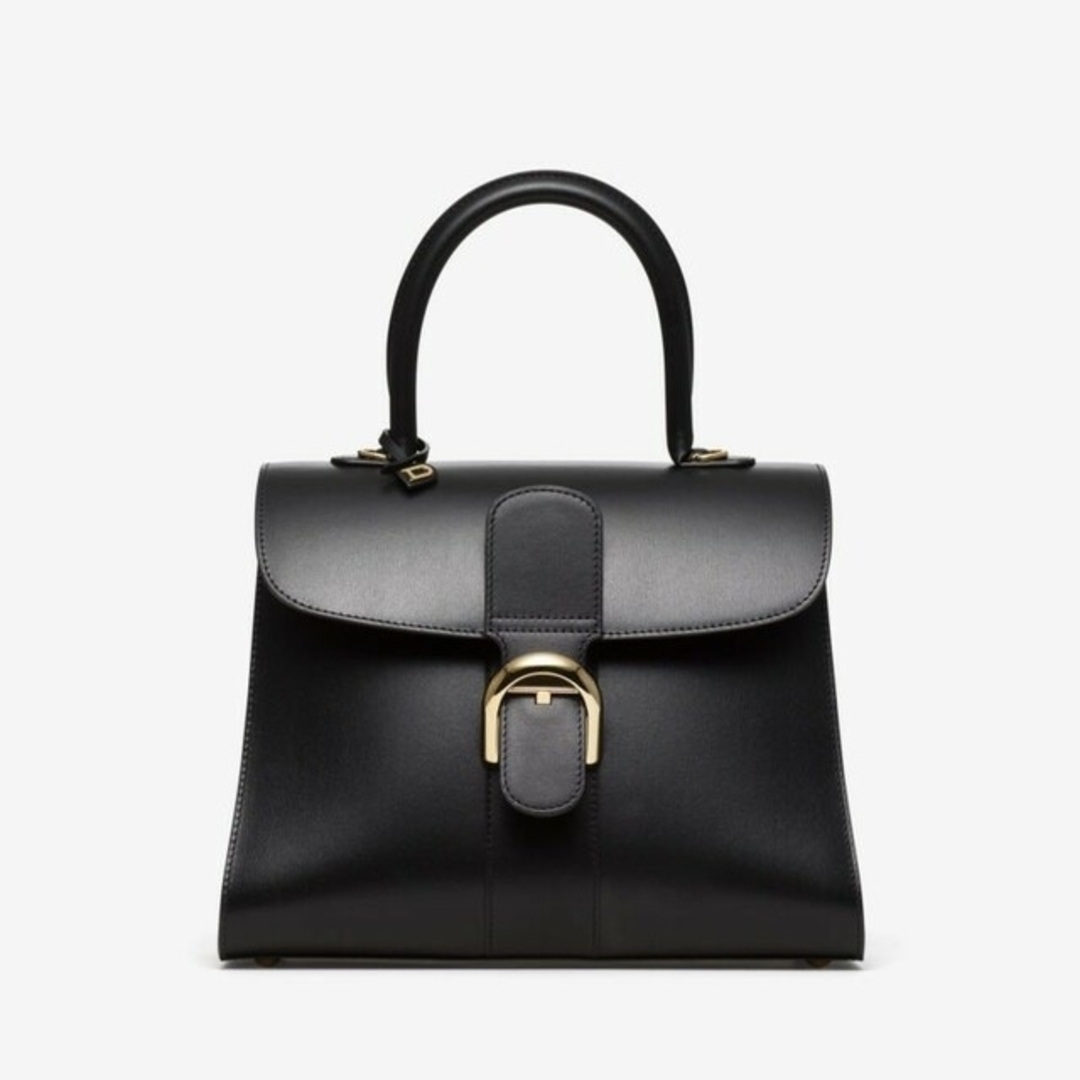 /ご専用/DELVAUX デルヴォー ブリヨン MM ボックスカーフ バッグnoir-black素材