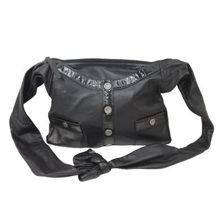 極美品 CHANEL シャネル ガールシャネル ジャケット オールブラック